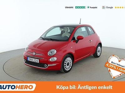 Begagnad Fiat 500 Lounge 69 HK (50 kW) 2016 Röd Halvkombi