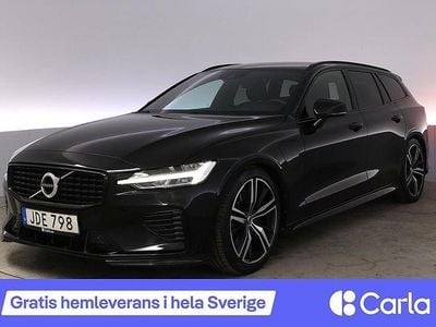 Svart Begagnad 2021 Volvo V60 R-Design Kombi | 394 900 kr (Marknadspris)