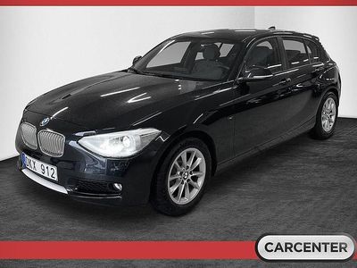 Begagnad BMW 118 Urban Line 143 HK (105 kW) 2012 Svart Halvkombi