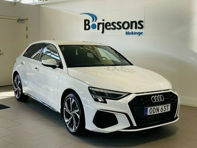 Begagnad Audi A3 Sportback e-tron S-Line 245 HK (180 kW) 2021 Vit Halvkombi