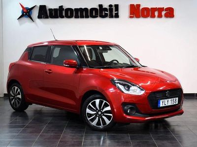 Röd (röd metallic) Begagnad 2018 Suzuki Swift Halvkombi | 122 900 kr (Lite dyr)