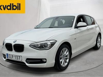 Begagnad BMW 116 Sport Line 136 HK (100 kW) 2015 Vit Halvkombi