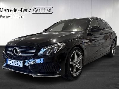 Svart (black) Begagnad 2017 Mercedes C220 Kombi | 259 900 kr (Lite dyr)