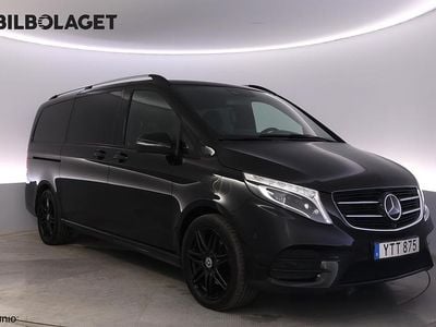 Svart Begagnad 2019 Mercedes V250 Minibuss | 549 800 kr
