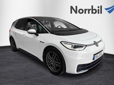 Begagnad VW ID.3 Edition 150 kW (204 HK) 2020 Vit Halvkombi