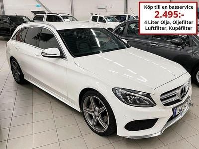 Begagnad Mercedes C220 AMG line 171 HK (125 kW) 2016 Vit Kombi