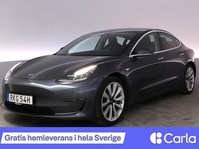 Grå Begagnad 2019 Tesla Model 3 Long Range AWD Sedan | 259 900 kr (Marknadspris)