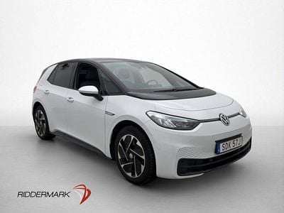 Begagnad VW ID.3 Pro Performance 150 kW (204 HK) 2020 Vit Halvkombi