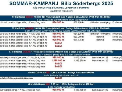 Grå Ny 2025 VW T7 Ocean Van | 909 900 kr