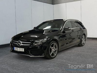 Svart Begagnad 2015 Mercedes C180 AMG line Kombi | 169 800 kr (Marknadspris)