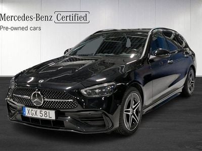 Svart Begagnad 2023 Mercedes C300 AMG line Kombi | 429 000 kr