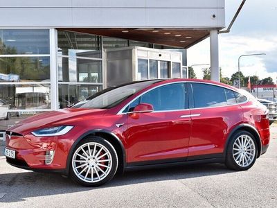 begagnad Tesla Model X P100D 773HK LUDICROUS 7-SITS DRAGKROK LEASEBAR