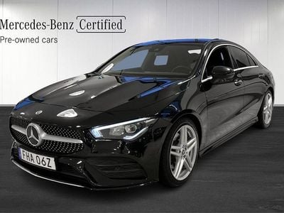 Svart Begagnad 2021 Mercedes CLA200 AMG Sportkupé | 299 900 kr (Marknadspris)