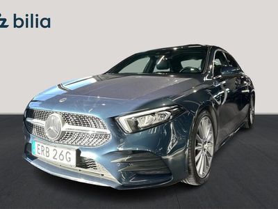 begagnad Mercedes A200 Sedan AMG Widescreen Panelbelysning 2020 Blå