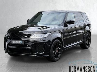 Begagnad Land Rover Range Rover Sport SVR 575 HK (422 kW) 2019 Santorini svart metallic SUV