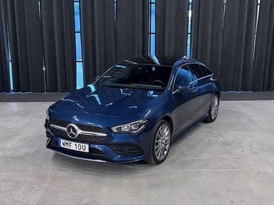 Blå Begagnad 2023 Mercedes CLA250 Shooting Brake AMG Kombi | 359 900 kr (Marknadspris)