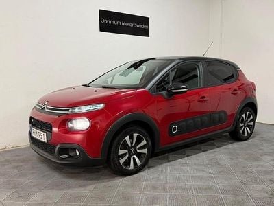Röd Begagnad 2017 Citroën C3 PureTech Halvkombi | 109 900 kr (Marknadspris)