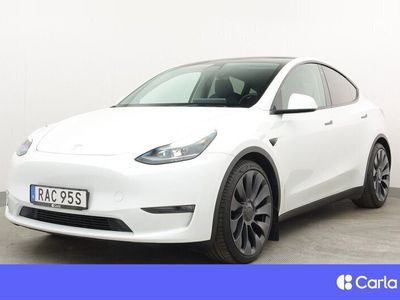 begagnad Tesla Model Y Performance AWD Autopilot Pano Drag V-hjul