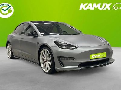 Vit Begagnad 2019 Tesla Model 3 Performance Sedan | 294 800 kr (Lite dyr)