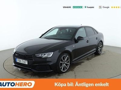 Svart Begagnad 2017 Audi A4 S-Line Sedan | 254 000 kr (Marknadspris)