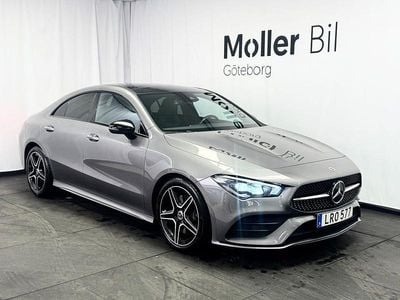 Grå Begagnad 2022 Mercedes CLA200 AMG Sportkupé | 349 900 kr (Marknadspris)