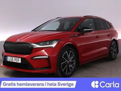 Röd Begagnad 2022 Skoda Enyaq iV SportLine SUV | 374 900 kr (Marknadspris)