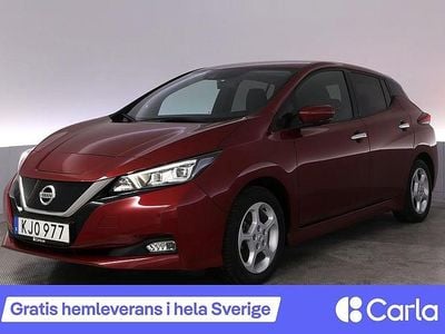 Röd Begagnad 2021 Nissan Leaf 360º Halvkombi | 190 990 kr (Lite dyr)