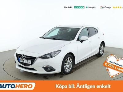 Begagnad Mazda 3 Inclusive 121 HK (88 kW) 2015 Vit Halvkombi
