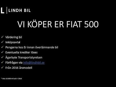 Grön (green mint milkshake) Begagnad 2021 Fiat 500C Lounge Cab | 149 900 kr (Marknadspris)