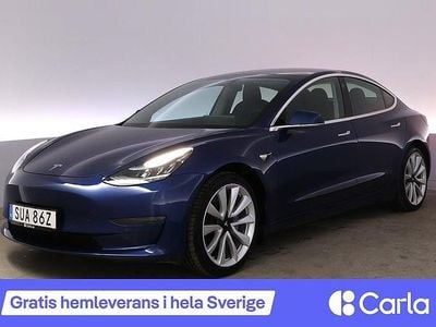 Begagnad Tesla Model 3 Long Range AWD 366 kW (498 HK) 2020 Blå Sedan