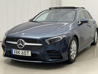 Blå Begagnad 2019 Mercedes A180 AMG line | 192 800 kr (Marknadspris)