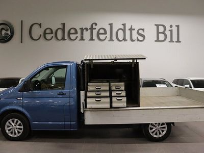 begagnad VW Transporter T5Chassi Cab FLAK V-LÅDA VÄRMARE 2017, Transportbil - Skåp
