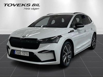 Begagnad Skoda Enyaq iV SportLine 150 kW (204 HK) 2022 Vit (moon white metallic) SUV
