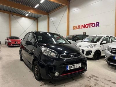 Begagnad Kia Picanto 67 HK (49 kW) 2015 Svart Halvkombi