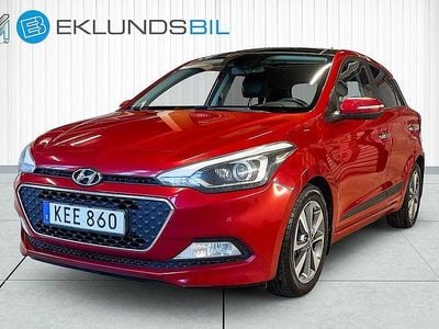 Begagnad Hyundai i20 Premium 90 HK (66 kW) 2015 Röd (chili röd metallic) Halvkombi