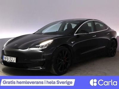 Begagnad Tesla Model 3 Performance 360 kW (490 HK) 2019 Svart Sedan