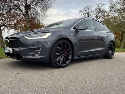 begagnad Tesla Model X P100D Ludicrous 6 Sits Drag FSD 1 Ägare CCS 2017, SUV