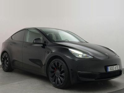begagnad Tesla Model Y Performance AWD Full Self Drive Pano V-Hjul