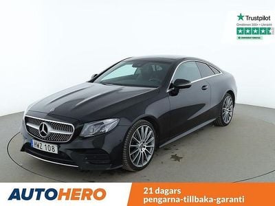 Svart Begagnad 2018 Mercedes E220 AMG line Sportkupé | 338 000 kr (Bra pris)