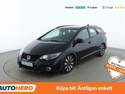 Svart Begagnad 2015 Honda Civic Elegance Kombi | 113 000 kr (Marknadspris)