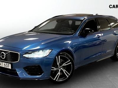 Begagnad Volvo V90 R-Design 392 HK (288 kW) 2020 Blå Kombi