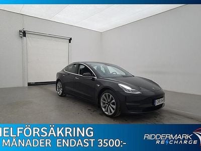 Svart Begagnad 2020 Tesla Model 3 Long Range AWD Sedan | 239 300 kr (Marknadspris)