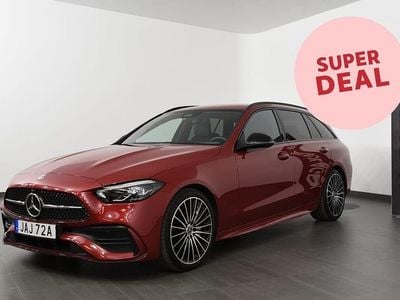 Röd Begagnad 2023 Mercedes C300 AMG line Kombi | 464 500 kr (Marknadspris)