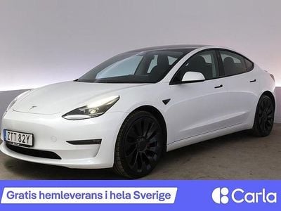 Vit Begagnad 2022 Tesla Model 3 Performance Sedan | 330 900 kr (Marknadspris)