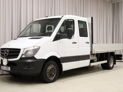 begagnad Mercedes Sprinter Benz 516 Dubbelhytt Flak Högerstyrd 2016, Transportbil