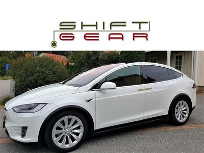 begagnad Tesla Model X Long Range 6sits 1ägare CCS Svart Premium MOMS
