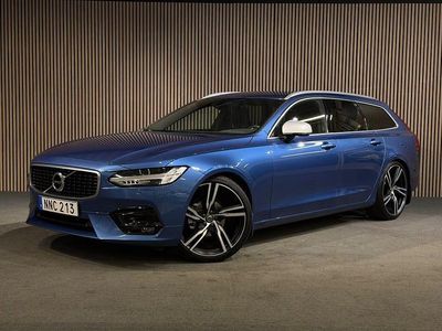 Blå Begagnad 2018 Volvo V90 R-Design Kombi | 298 400 kr (Dyr)