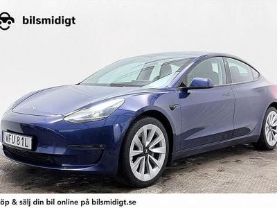 Blå Begagnad 2022 Tesla Model 3 Long Range AWD Sedan | 339 800 kr (Marknadspris)