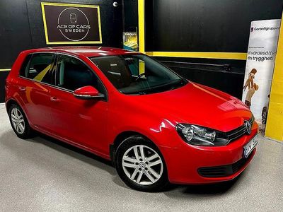 Begagnad VW Golf VI 123 HK (90 kW) 2008 Röd Halvkombi