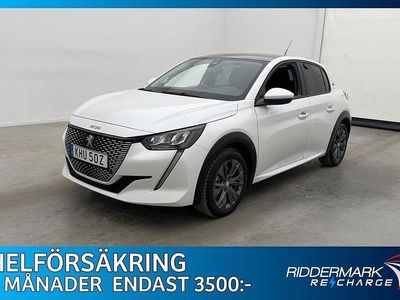 Vit Begagnad 2021 Peugeot e-208 Active Halvkombi | 159 700 kr (Marknadspris)